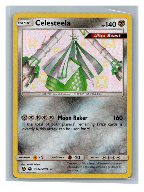 Celesteela - Hidden Fates: Shiny Vault (SV32/SV94) - foto real del ejemplar (frontal)