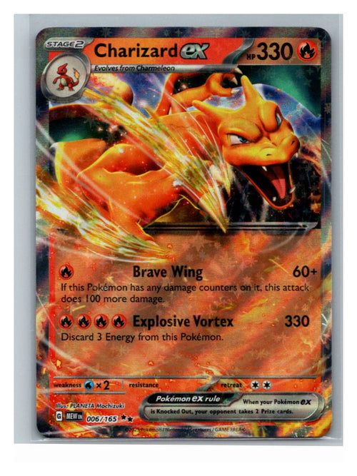 Charizard ex - SV: 151 (006/165) - foto real del ejemplar (frontal)
