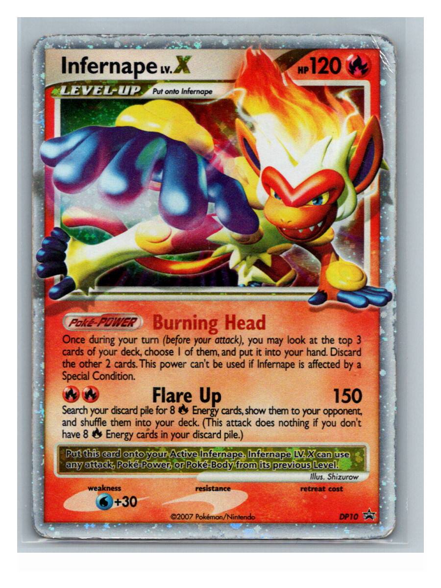 Infernape LV.X - foto real del ejemplar (frontal)