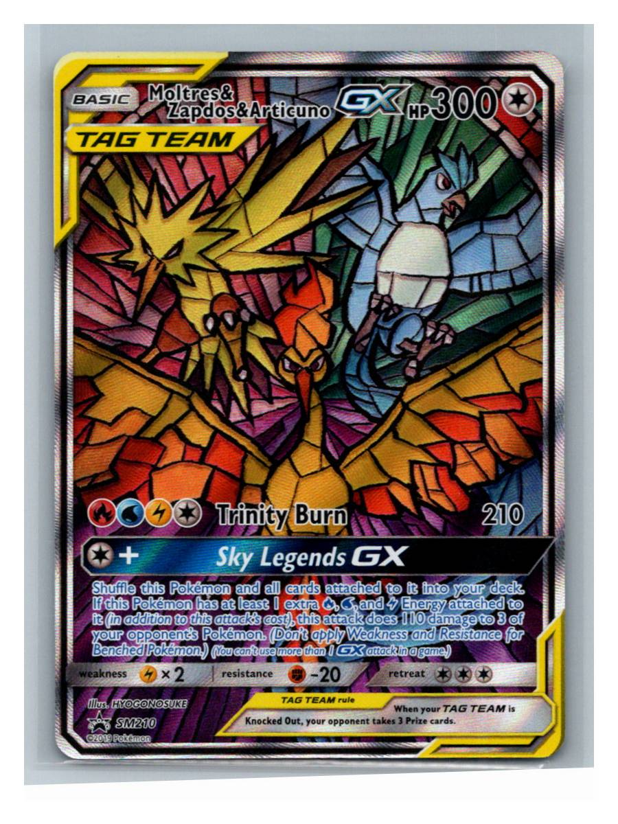 Moltres & Zapdos & Articuno GX - foto real del ejemplar (frontal)