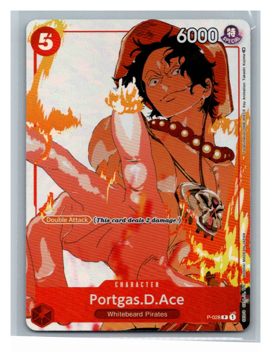 Portgas.D.Ace (Gift Collection 2023) - One Piece Promotion Cards (P-028) - foto real del ejemplar (frontal)