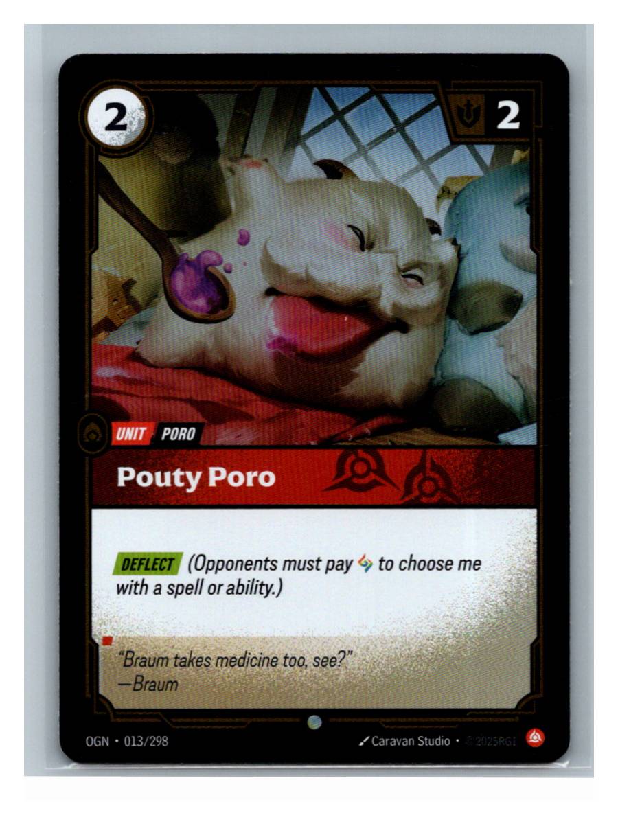 Pouty Poro - Origins (013/298) - foto real del ejemplar (frontal)