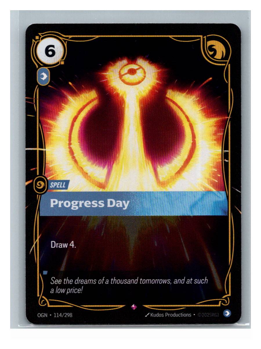 Progress Day - Origins (114/298) - foto real del ejemplar (frontal)