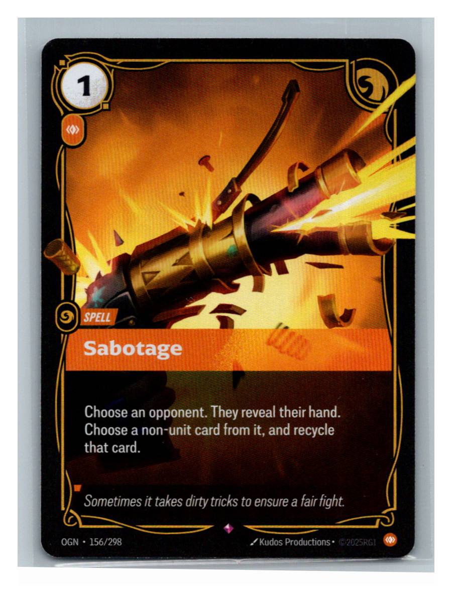 Sabotage - Origins (156/298) - foto real del ejemplar (frontal)