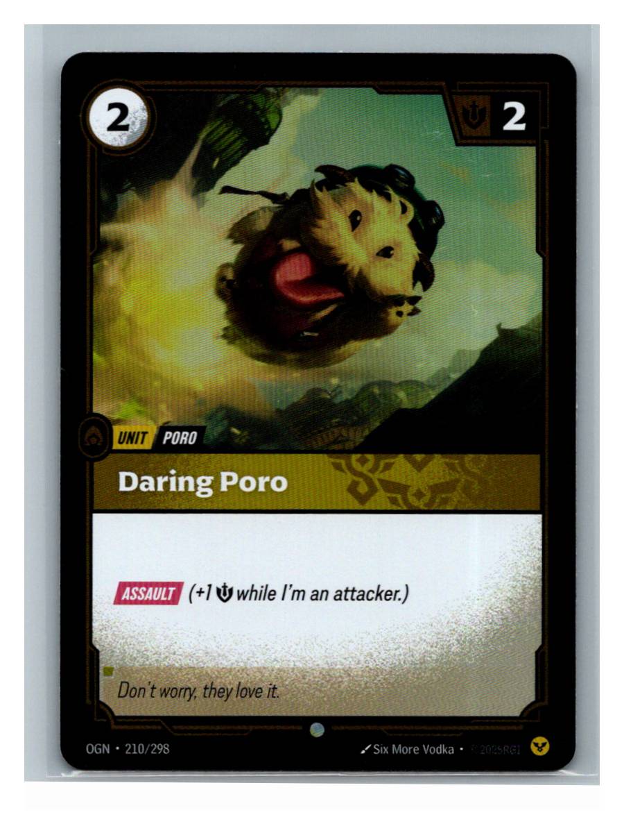 Daring Poro - Origins (210/298) - foto real del ejemplar (frontal)