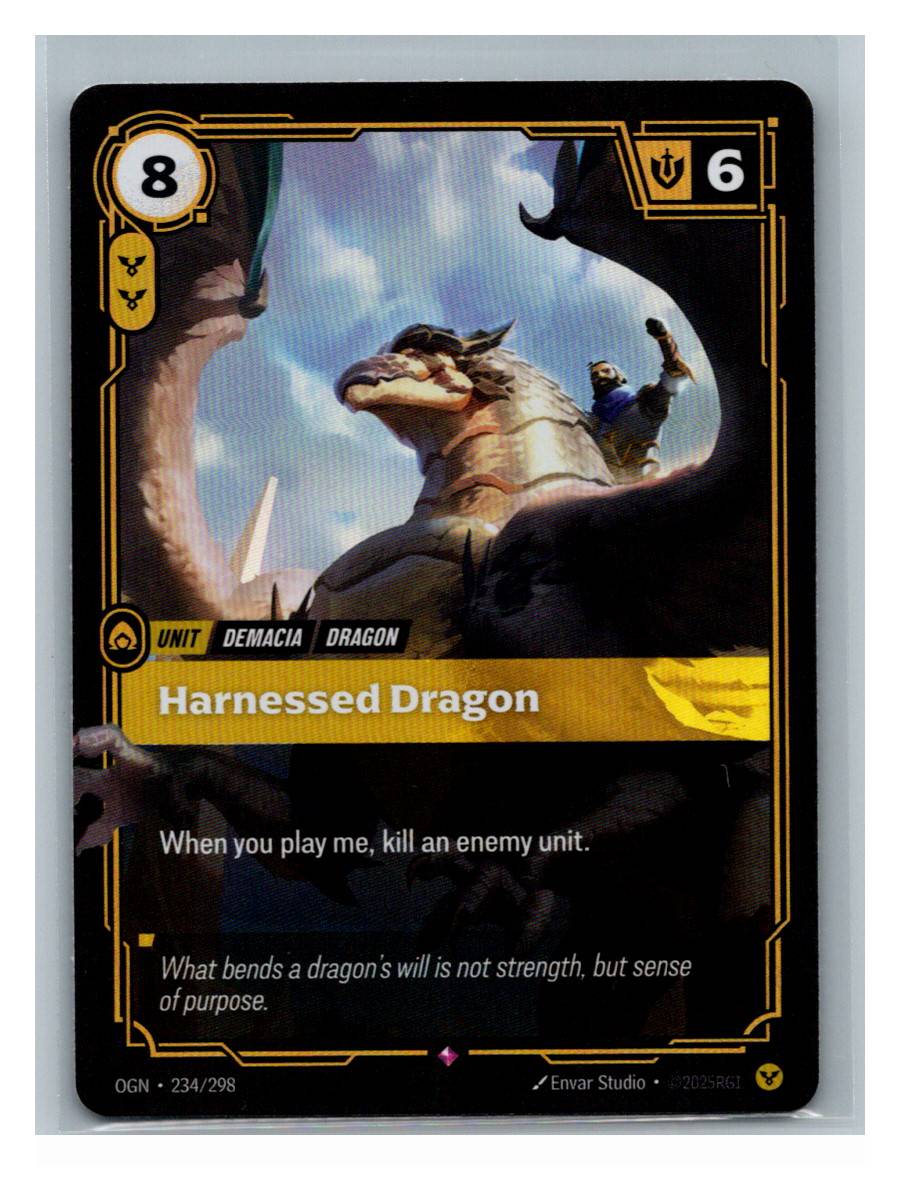 Harnessed Dragon - Origins (234/298) - foto real del ejemplar (frontal)