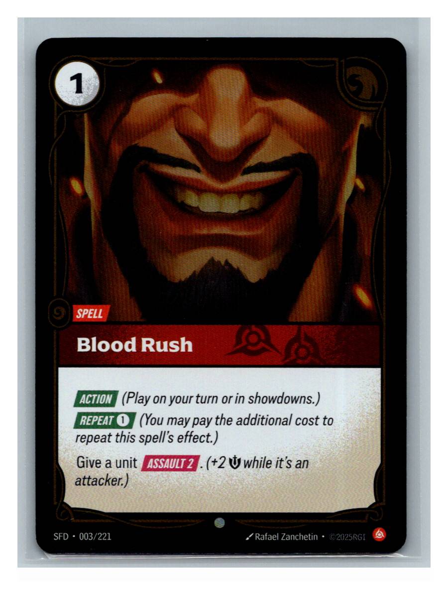 Blood Rush - Spiritforged (003/221) - foto real del ejemplar 1 (frontal)