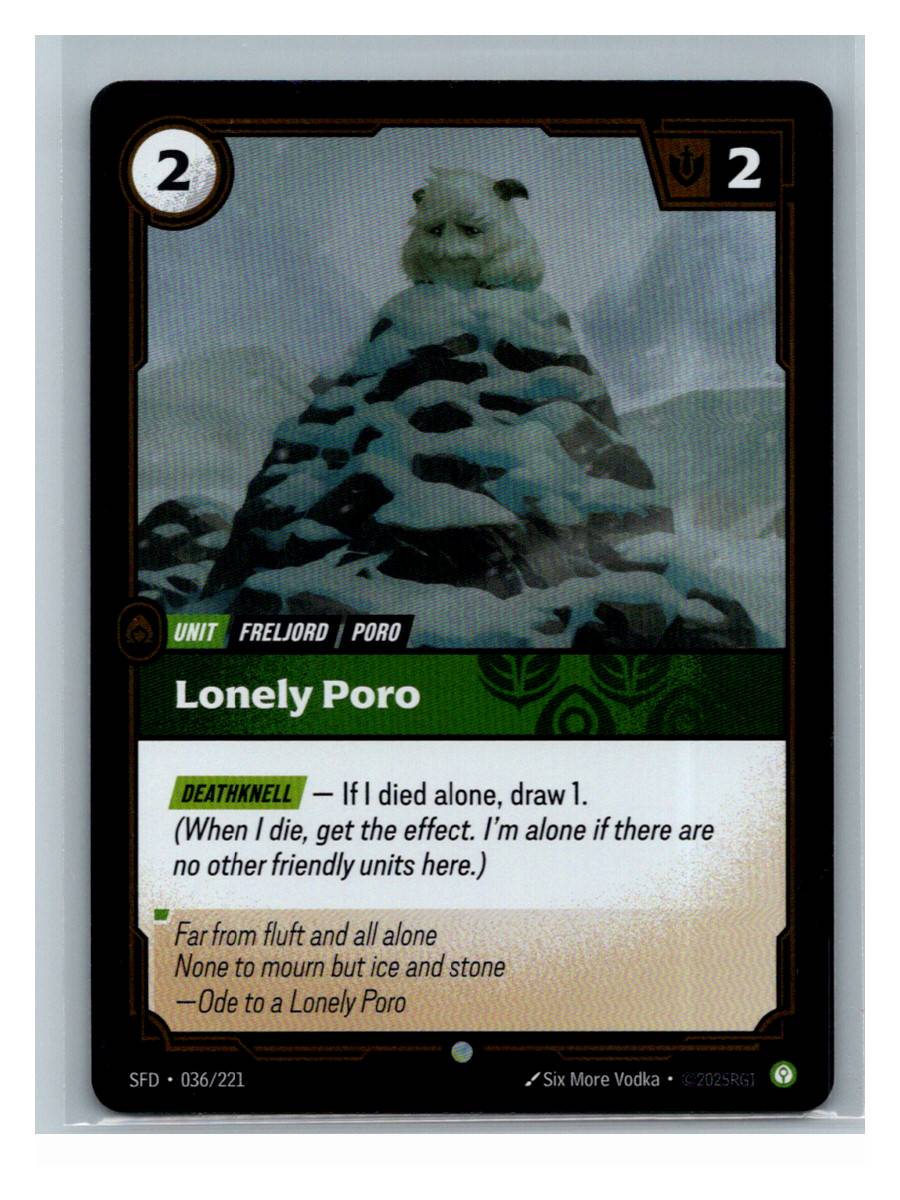 Lonely Poro - Spiritforged (036/221) - foto real del ejemplar (frontal)