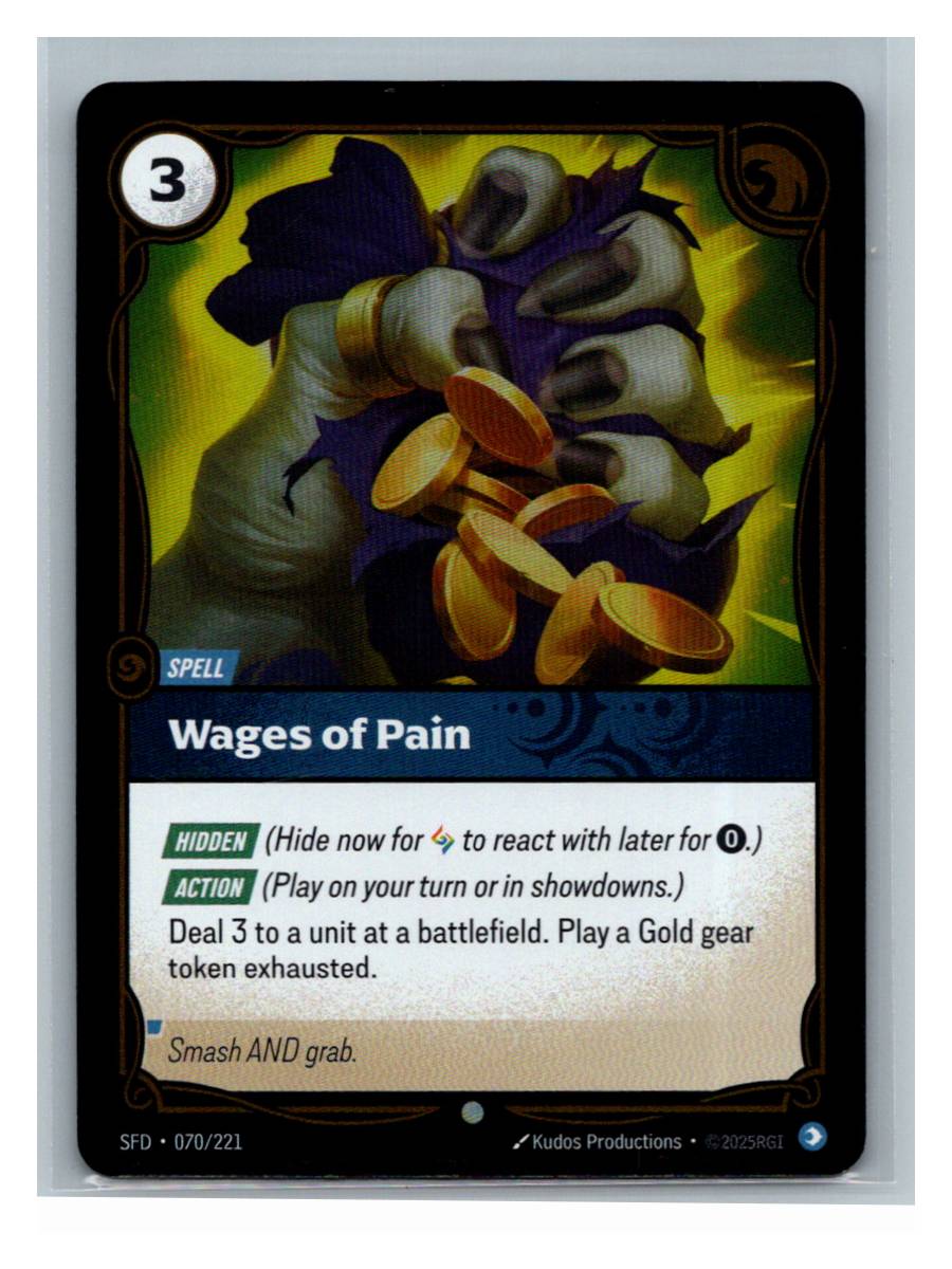 Wages of Pain - Spiritforged (070/221) - foto real del ejemplar (frontal)