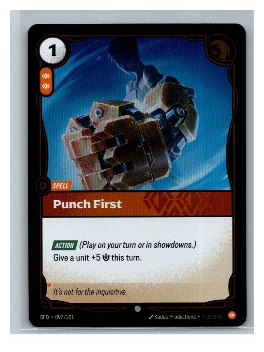 Punch First - Spiritforged (097/221) - foto real del ejemplar (frontal)