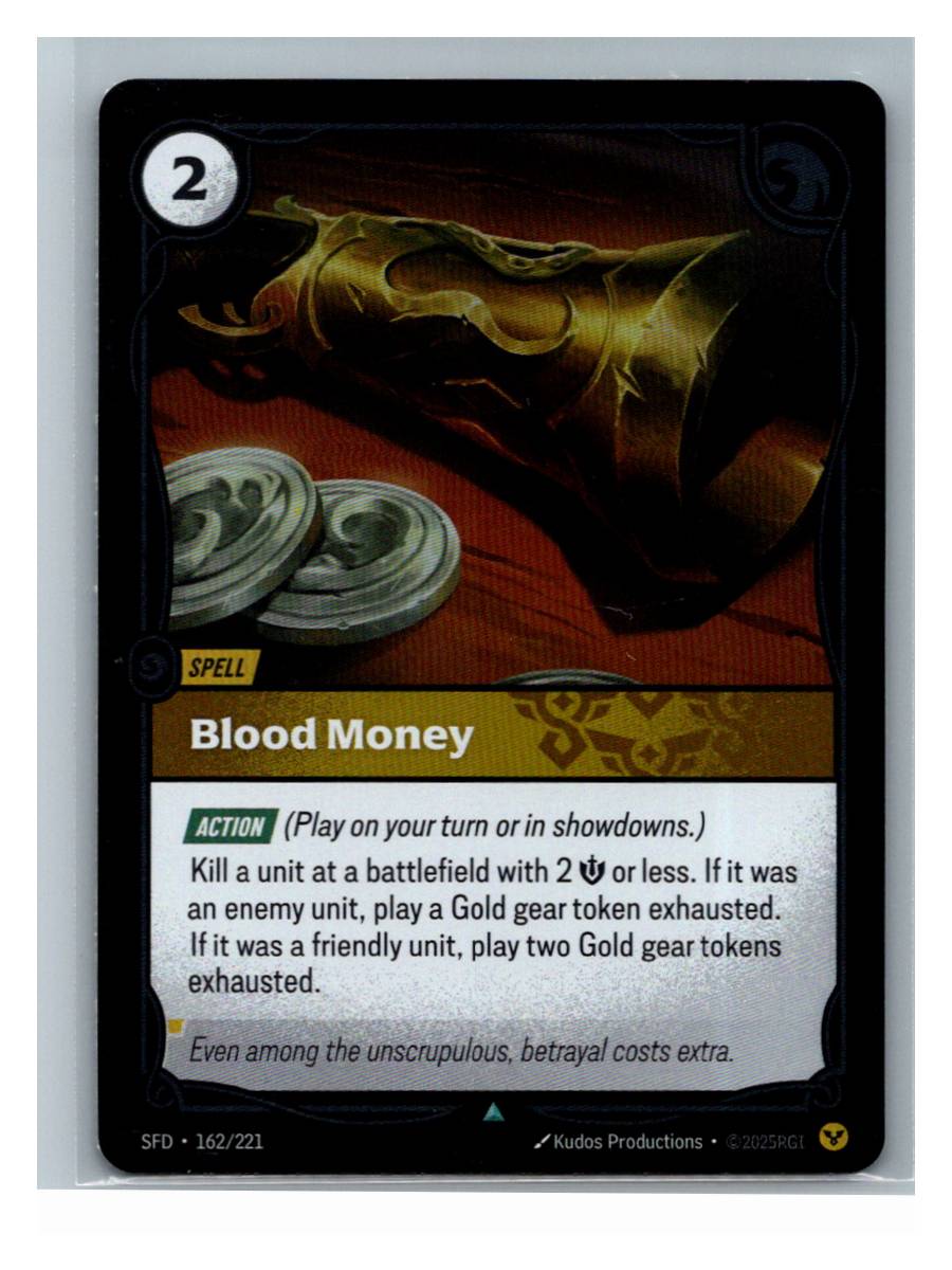 Blood Money - Spiritforged (162/221) - foto real del ejemplar 1 (frontal)