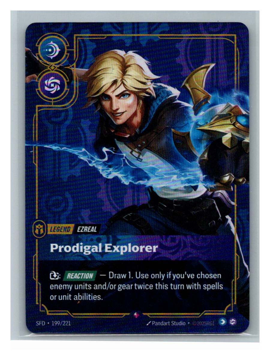 Ezreal - Prodigal Explorer - Spiritforged (199/221) - foto real del ejemplar (frontal)