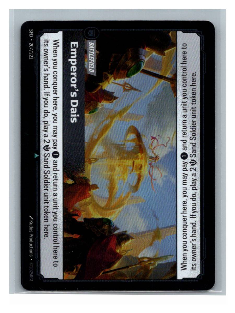 Emperor's Dais - Spiritforged (207/221) - foto real del ejemplar (frontal)