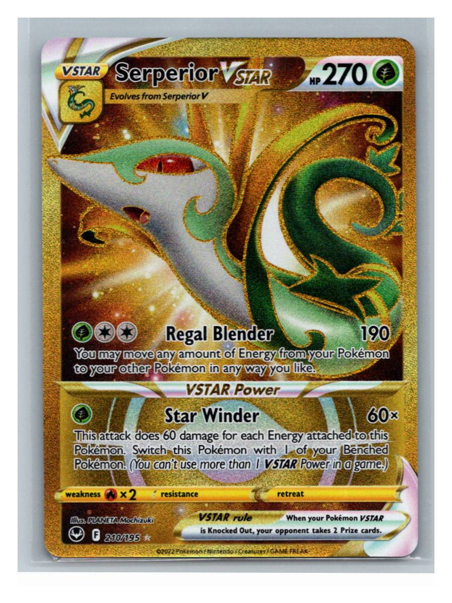 Serperior VSTAR (gold) - foto real del ejemplar (frontal)