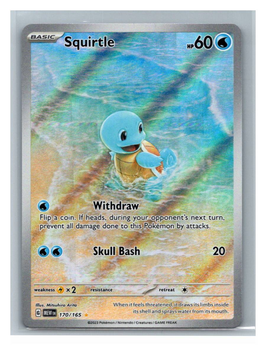Squirtle (Illustration Rare) - foto real del ejemplar (frontal)