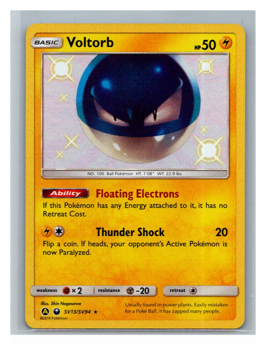 Voltorb - Hidden Fates: Shiny Vault (SV13/SV94) - foto real del ejemplar (frontal)