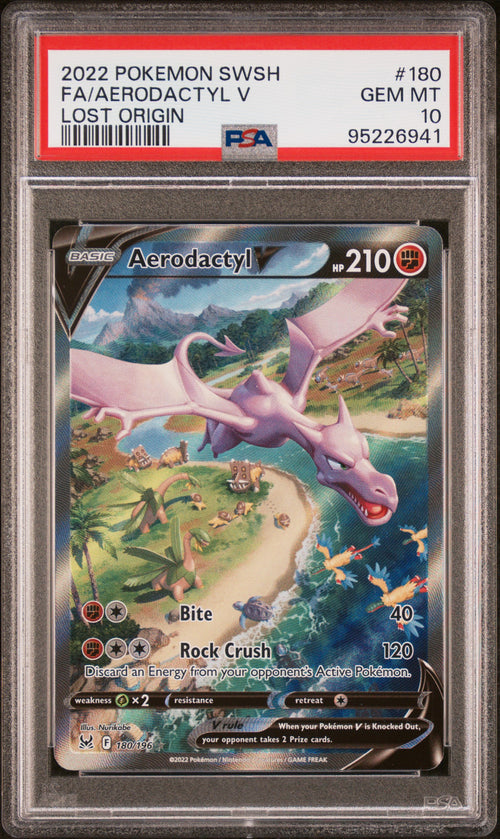 Aerodactyl V (Alternate Full Art) - Lost Origin (180/196) [Slab] - Frontal