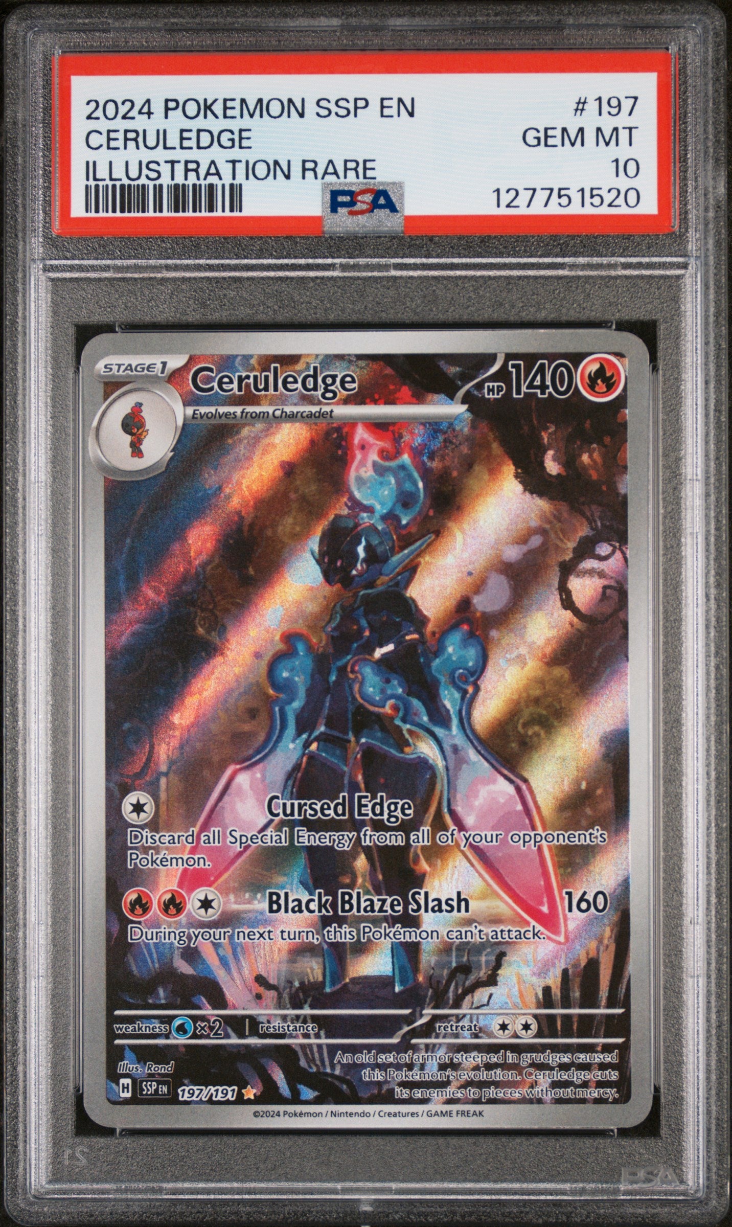 Ceruledge - Surging Sparks (197/191) [Slab] - Frontal