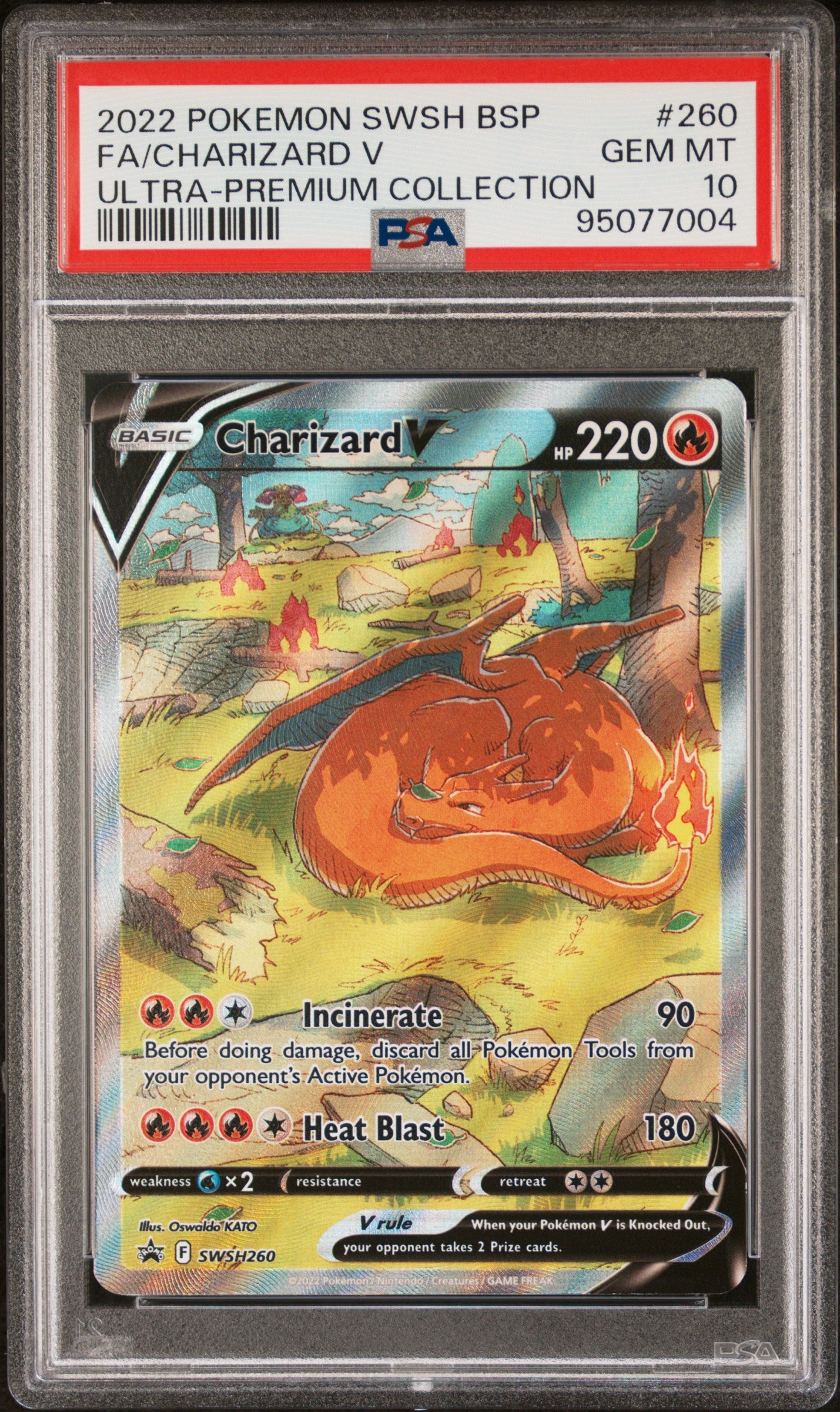 Charizard V - Sword & Shield Promo (SWSH260) [Slab] - Frontal