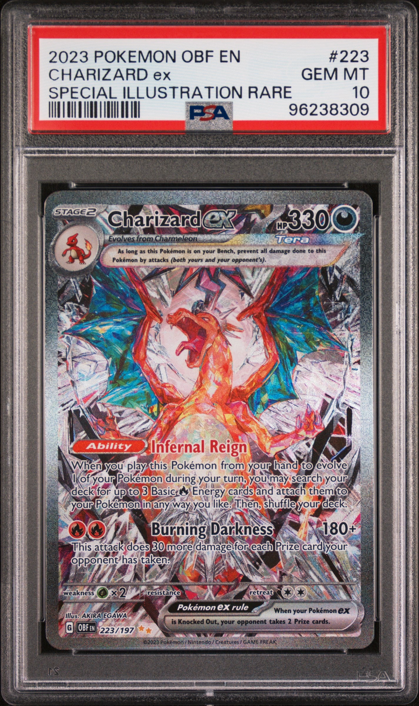 Charizard ex - Obsidian Flames (223/197) [Slab] - Frontal