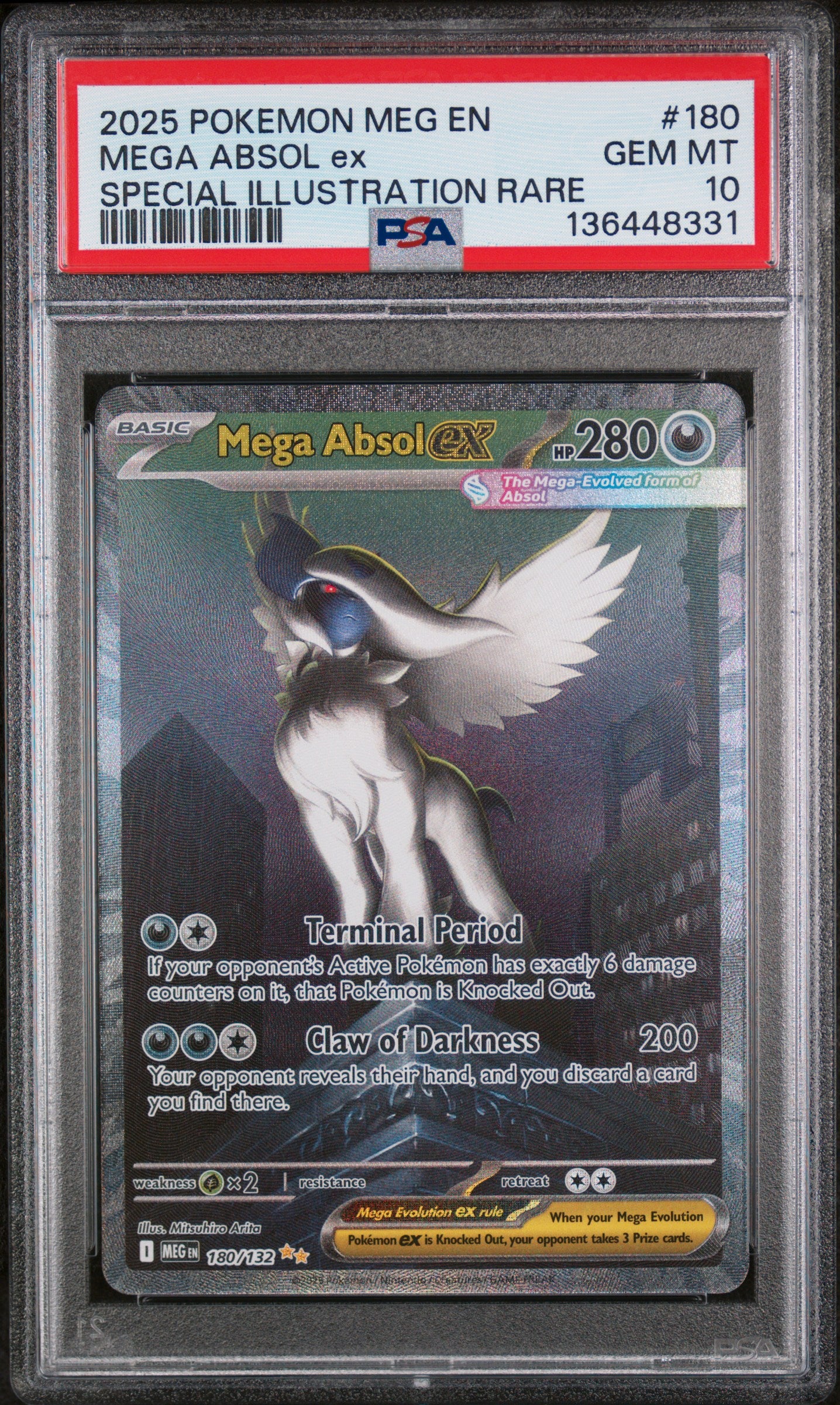 Mega Absol ex - Mega Evolution (180/132) [Slab] - PSA 136448331 - Frontal