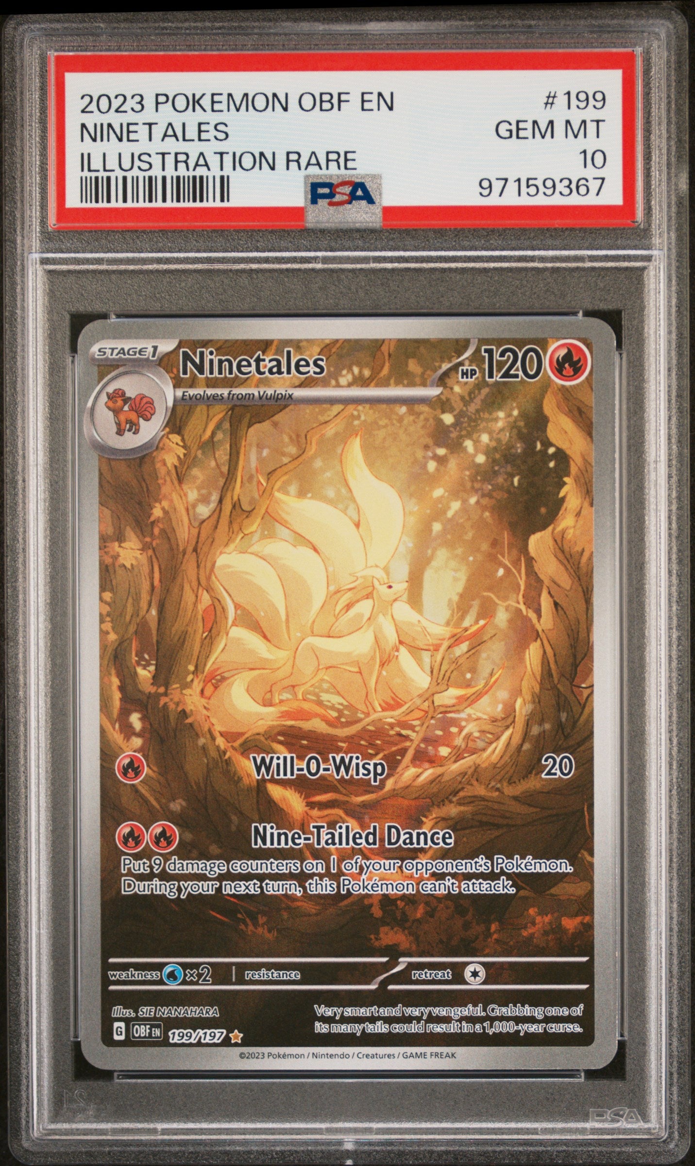 Ninetales - Obsidian Flames (199/197) [Slab] - Frontal