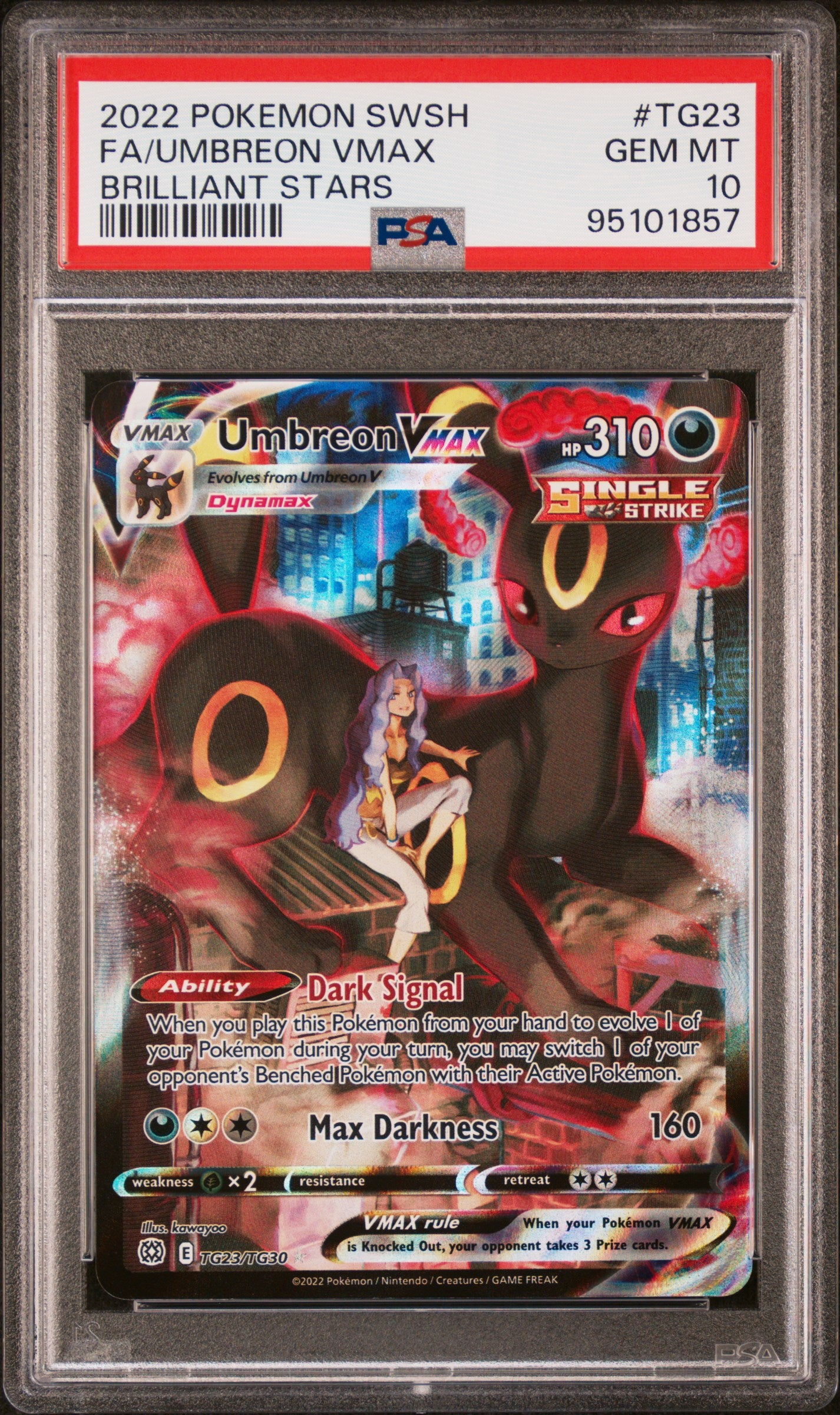 Umbreon VMAX - Brilliant Stars Trainer Gallery (TG23/TG30) [Slab] - Frontal